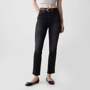 👖GAP high rise vintage slim jeans in washed black, women's size 29/8 Long